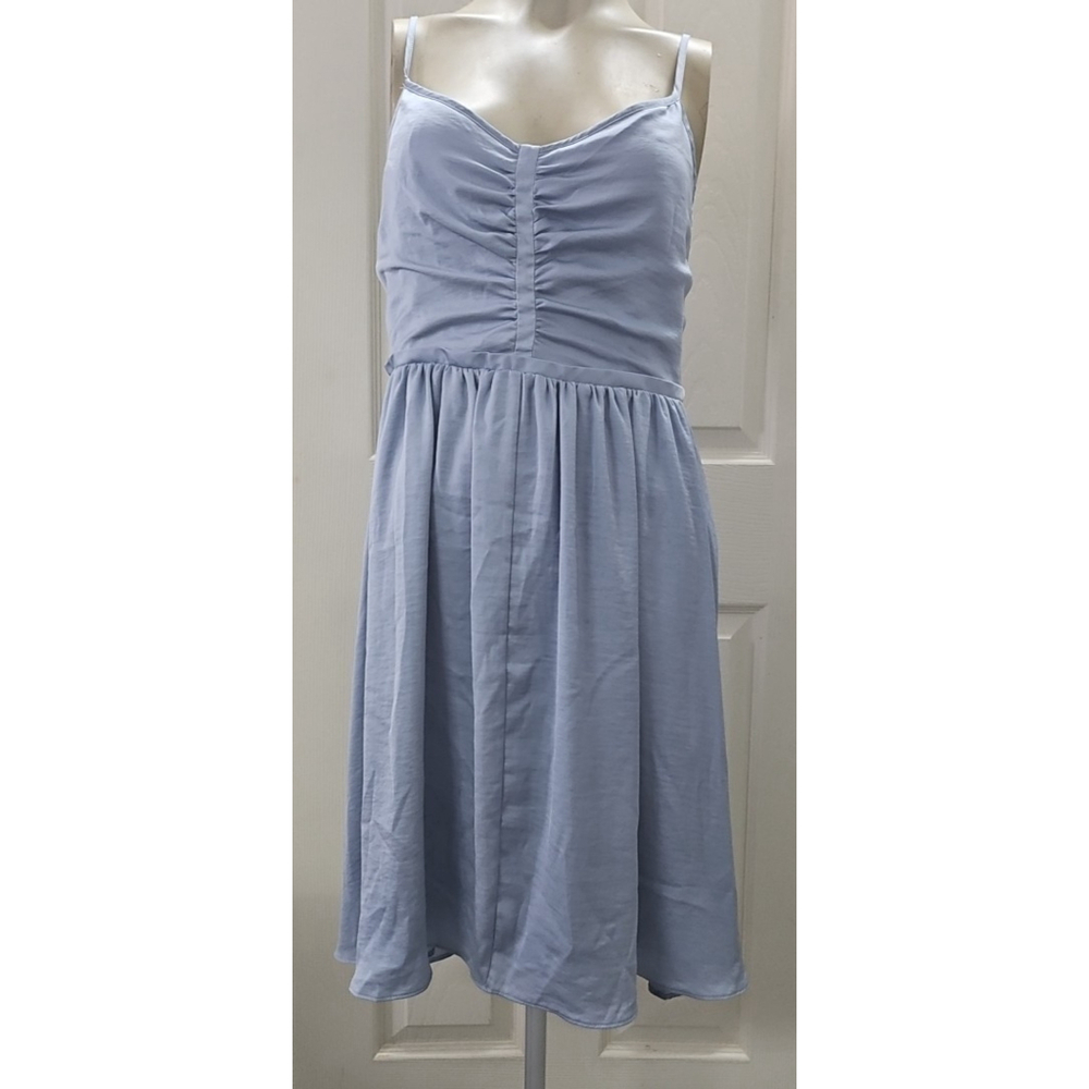 Banana Republic Satin Preppy Y2K Sleeveless Babydoll Midi Spring Dress Size 12